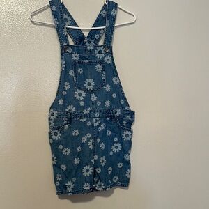 Kids Denim Floral Overalls